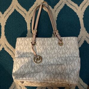 Michael Kors Cream Monogram Tote